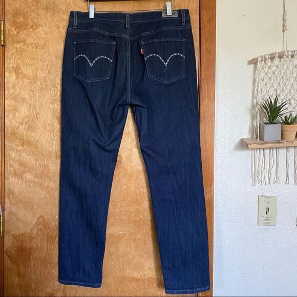 🍄 Levi’s Dark Blue Mid Rise Skinny Jeans - Picture 4 of 7